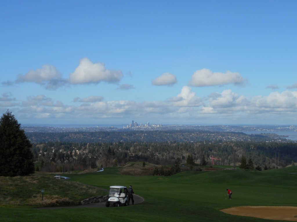 View above 9 and 18 Coal Creek greens
