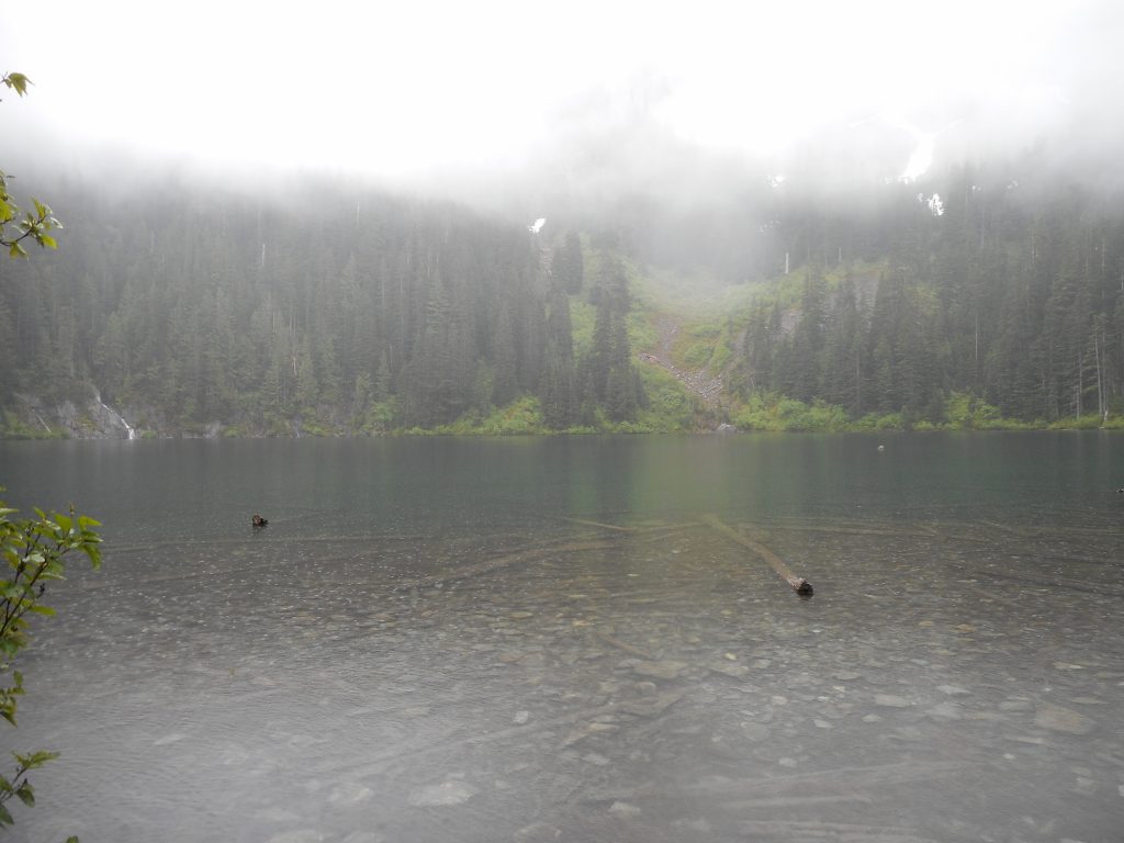 Annette Lake on a rainy day